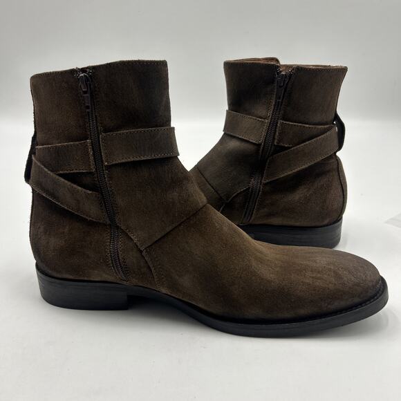 Johnston & Murphy Mens Brown Gunsmoke Suede Leather Whitaker Hbt Ankle Boot 10.5 main image 11